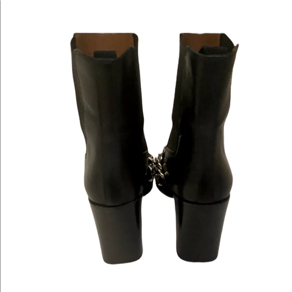 Givenchy black chain link booties with block heel and elastic side - size 37 - Picture 5 of 8
